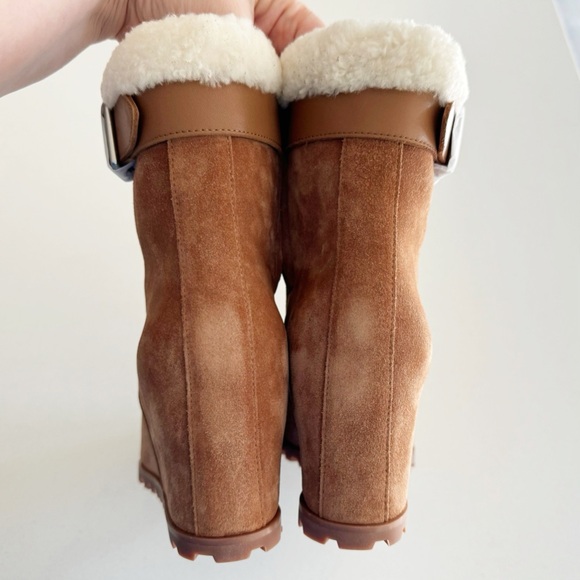 NWT Simkhai Avery Shearling Wedge Ankle Boot - Picture 8 of 17